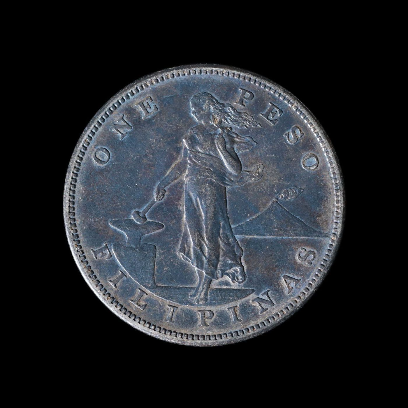 PHILIPPINES US Administration アメリカ統治下フィリピン Peso Large type 1903 銀貨