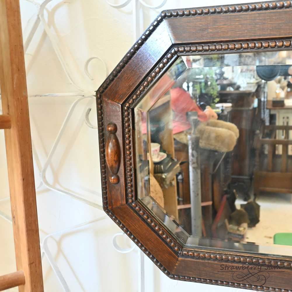 L3705-254 英国アンティーク オーク 壁掛けミラー ミラー インテリア L3705-254 英国アンティーク オーク ウォールミラー Mirror 壁掛け