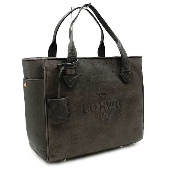 セール 美品 LOEWE ロエベ ヘリテージ トートバッグ ハンドバッグ バッグ ロゴ ブラウン ヴィンテージ デザイン レザー レディース  ファッション USED - メルカリ