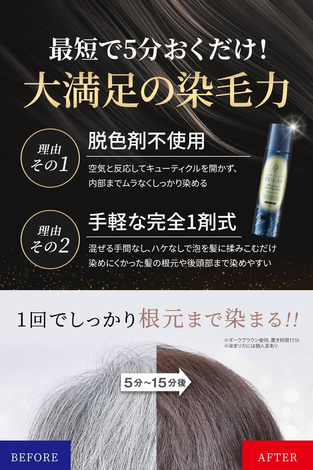 迅速発送】ヘアボーテエクラ ボタニカルエアカラーフォームEX