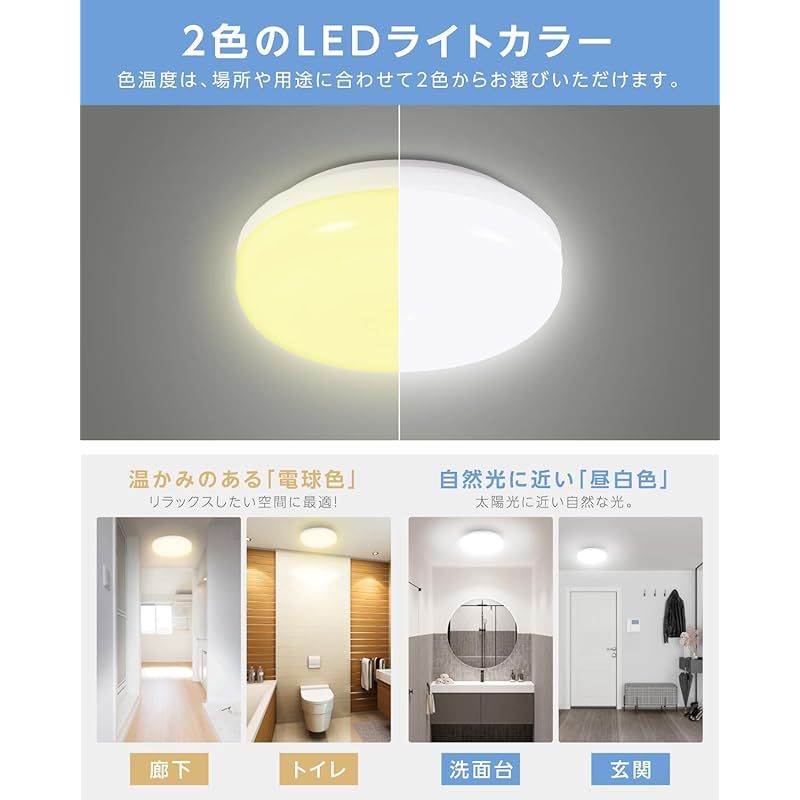 [禄越] シーリングライト 人感センサー LED 照明器具 天井 自動点灯 センサーライト 夜間ライト 簡単取付 工事不要 LED シーリングライト 小型 階段 廊下 玄関 洗面所 トイレ 省エネ 節電 長寿命 屋内 照明 シーリングライト