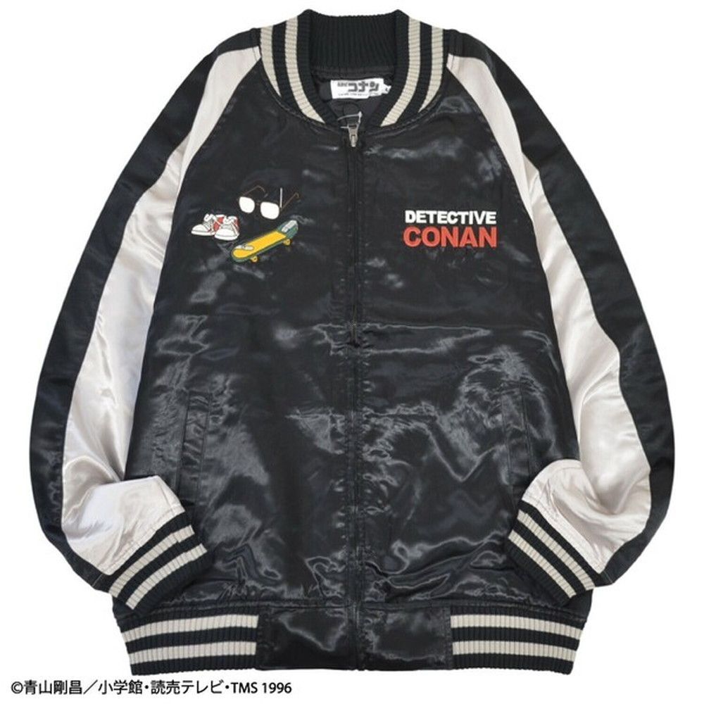 新品★春物★男女兼用★Мサイズ★ドラえもん★スカジャン 青 銀色 1843 グリーマン Greeman スカジャン ドラゴン 刺繍 羽織 ブルゾン F