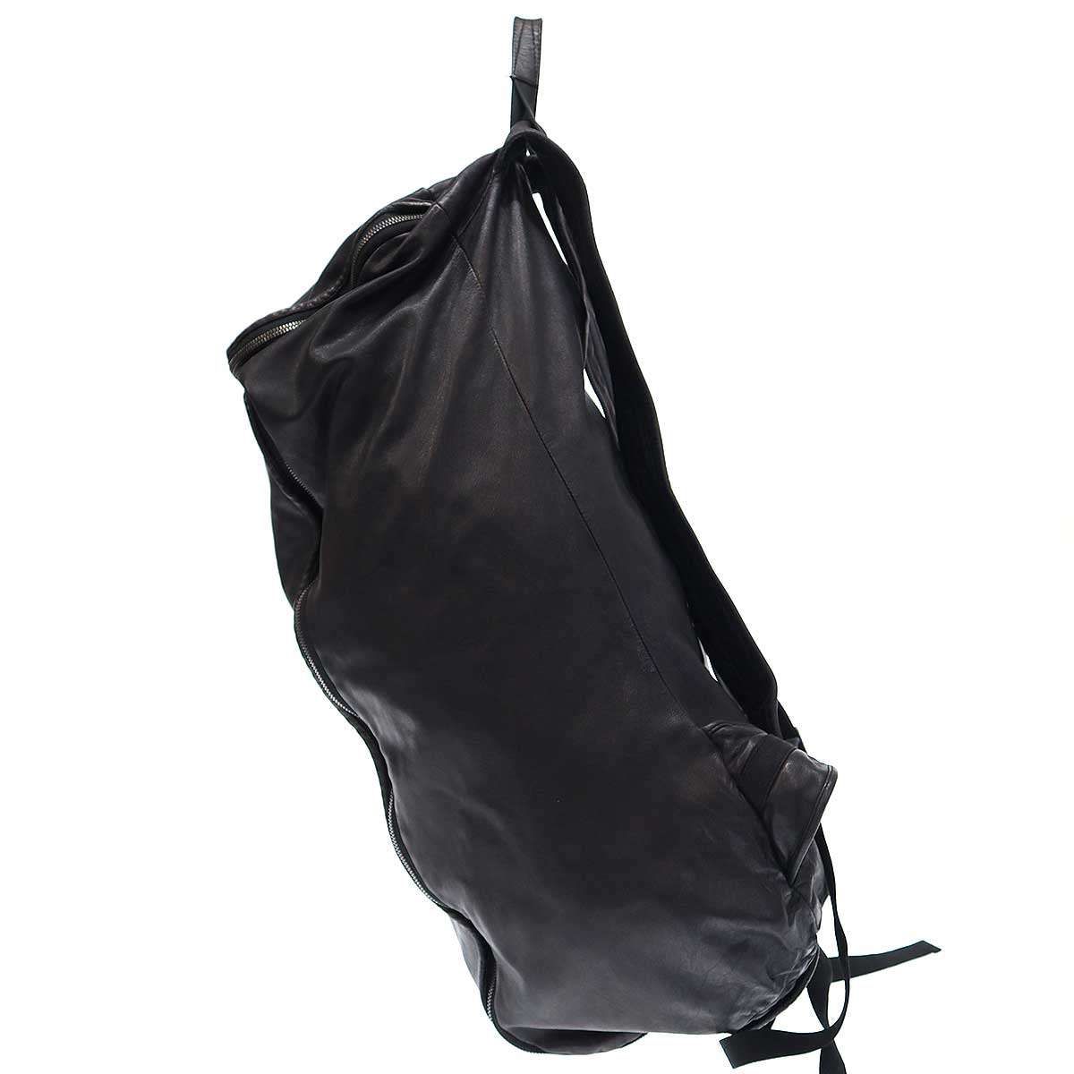 JULIUS ユリウス レザーレクタングルバッグパック ブラック - メルカリ