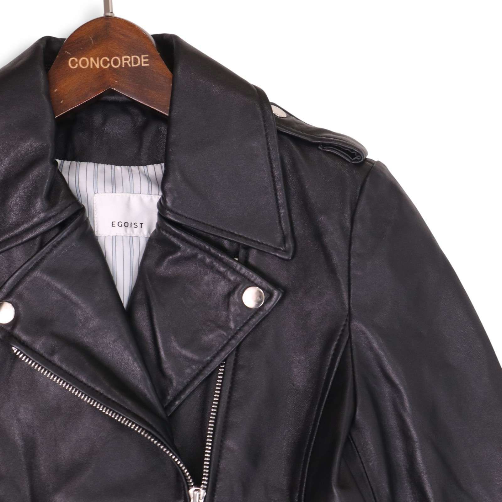 美品】EGOIST エゴイスト 秋冬☆ 羊革 リアル ラム レザー ダブル