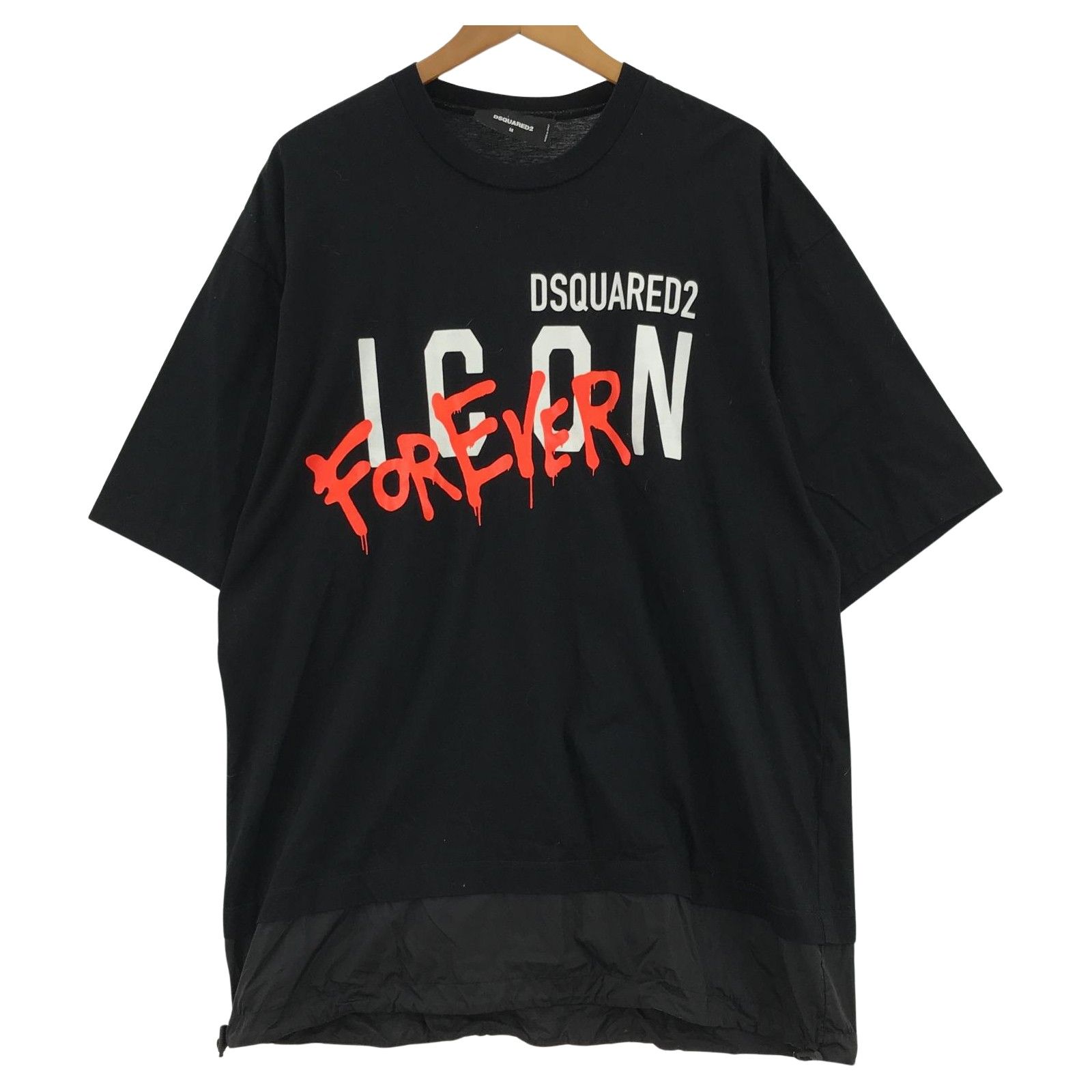 DSQUARED2 ICON ブラック Tシャツ ユニセックス 夏 DSQUARED2 ディースクエアード 半袖 Tシャツ ICON T-SHIRT