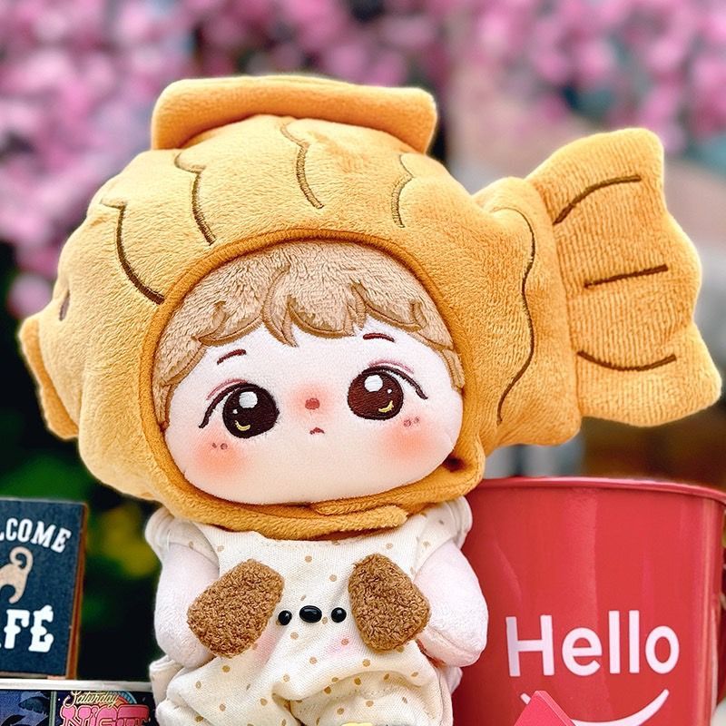 ちびぐるみ　いつぬい　着ぐるみ　ぬい服　白　オレンジ　くま　オーダー ちびぐるみ ぬい服 11cm くま オフホワイト×オレンジ きぐるみ
