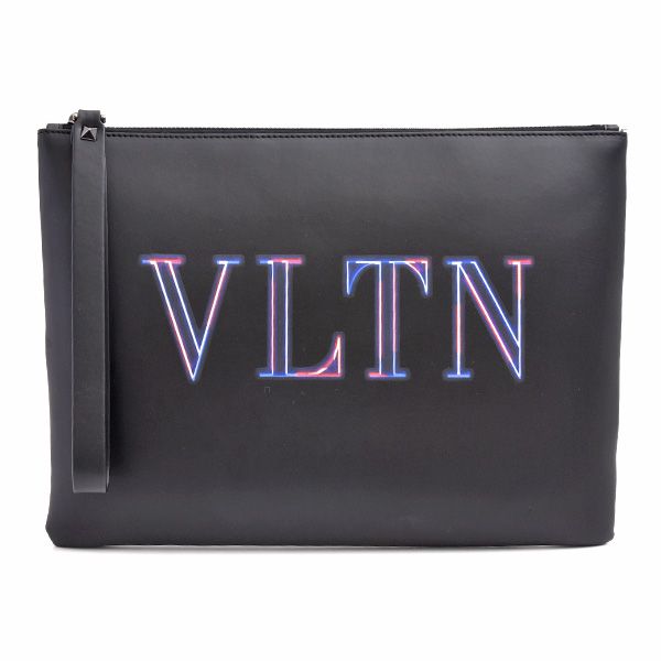 ヴァレンティノ バッグ メンズ レディース VLTN レザークラッチバック ハンドバッグ カーフ ブラック VALENTINO XY2P0299CWK