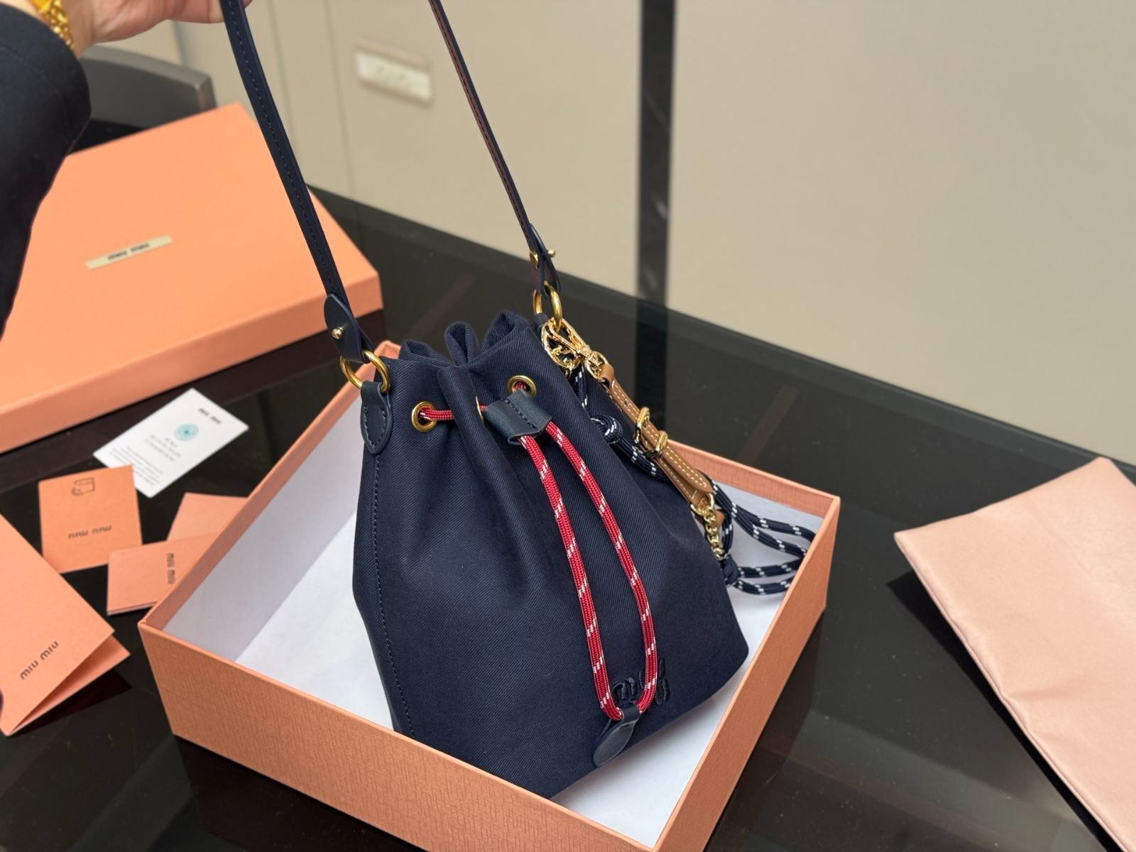 キャンバス バケツバッグ