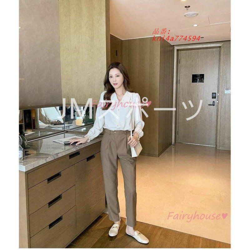 セットアップ レディース 秋服 オシャレセットアップ 長袖ブラウス ベストジャケット 通勤OL 卒業式 入学式 3点セット 九分丈パンツ 大人40代 オフィス kni4a774594