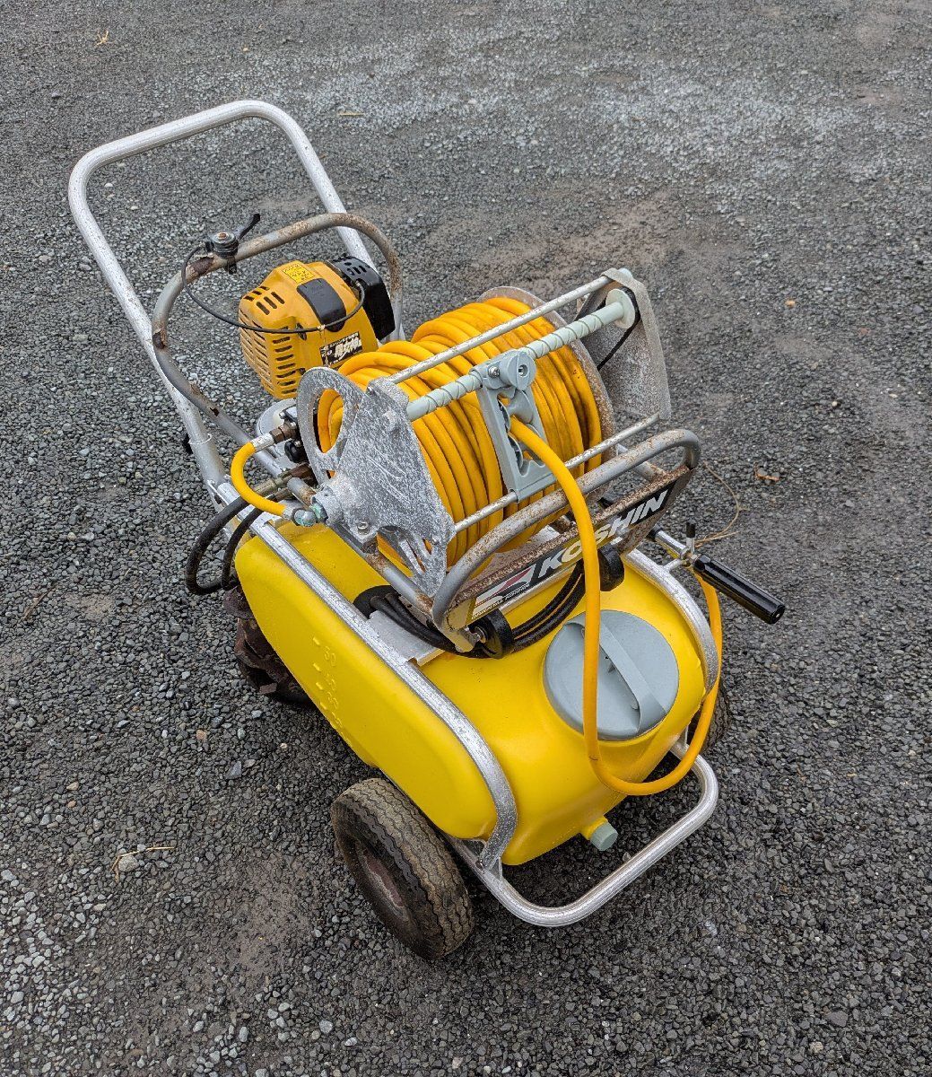 鹿児島発　工進　４サイクルエンジンタンク付き小型動噴KV-ER５０TH85 鹿児島発 工進 4サイクルエンジンタンク付き小型動噴KV-ER50TH85