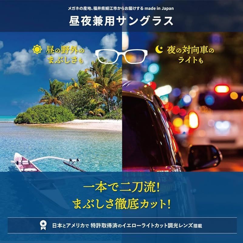 ネオコントラスト ネオグラス 調光サングラス クリップオン 夜間 運転 サングラス オーバーグラス メガネの上から つけるサングラス UVカット  NEO-CLIPON-PHN メルカリ