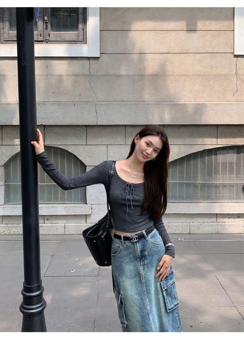 デニムロングスカート