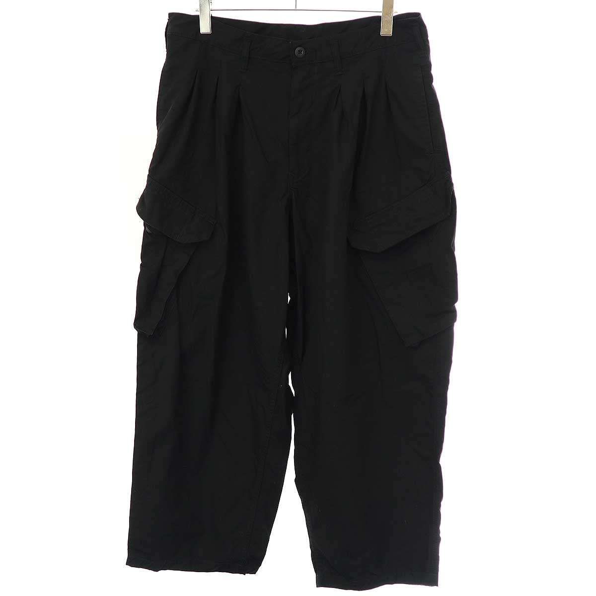 BLACK Scandal Yohji Yamamoto ブラックスキャンダルヨウジヤマモト 21AW RIPSTOP 12TUCK PANTS  リップストップ12タックカーゴパンツ HX-P72-041 ブラック 2 - メルカリ