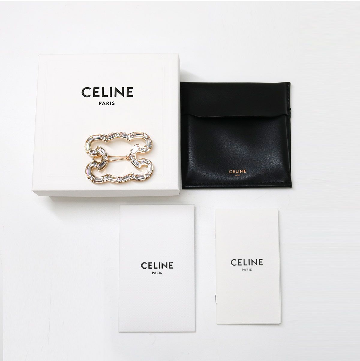 CELINE セリーヌ 461BT6BRS トリオンフ フレーム ヘアクリップ ヘア 