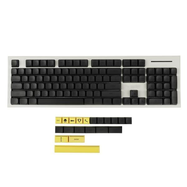 新品ジェントルマン YMDK 125 ZDA プロファイル XDA v2 Dye Sub PBT Gentleman Yellow Gray Keycaps 104 TKL 60% 96 84 68 64 MX スイッチキーボード用