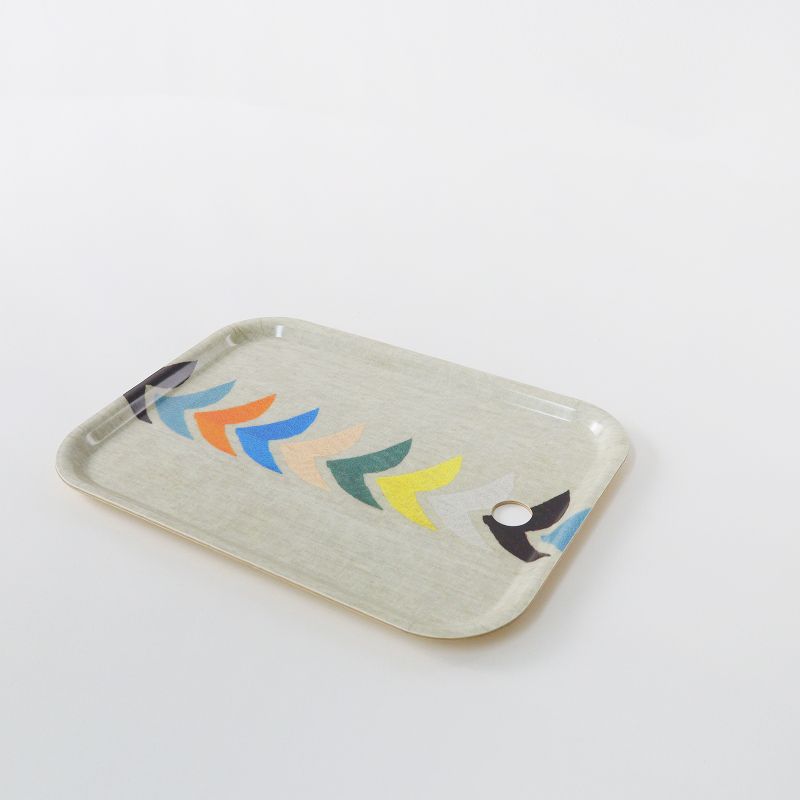 美品 ミナペルホネン mina perhonen bird 白樺トレイ/ベージュ系 木製