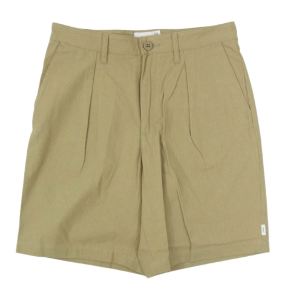 WTAPS ダブルタップス 22SS 221WVDT-PTM07 TUCK SHORTS COTTON CANVAS コットンキャンバス タック ショーツ ハーフパンツ ベージュ系 X01 新古品