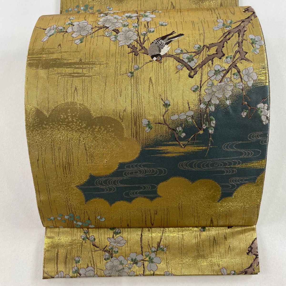 袋帯 美品 秀品 鳥 枝花 箔 金色 六通 正絹 【中古】 - メルカリ