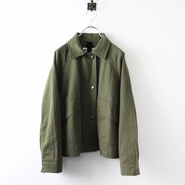 2022AW MARGARET HOWELL マーガレットハウエル MHL WASHED COTTON DRILL コットンドリルジャケット 2/  カーキ 【2400013400909】