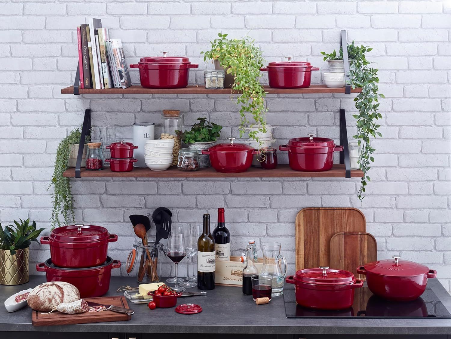 喜ばしい ストウブ staub ピコ･ココット ラウンド 18cm ボルドー 両手鍋 フランス製