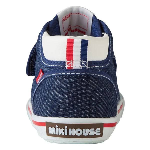 ミキハウス mikihouse ｍロゴ セカンドベビーシューズ 日本製 13.5cm インディゴブルー 33