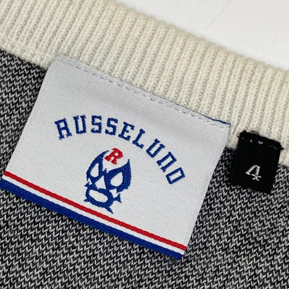 サイズ：4 RUSSELUNO ラッセルノ CIDAM Vネック ニットセーター