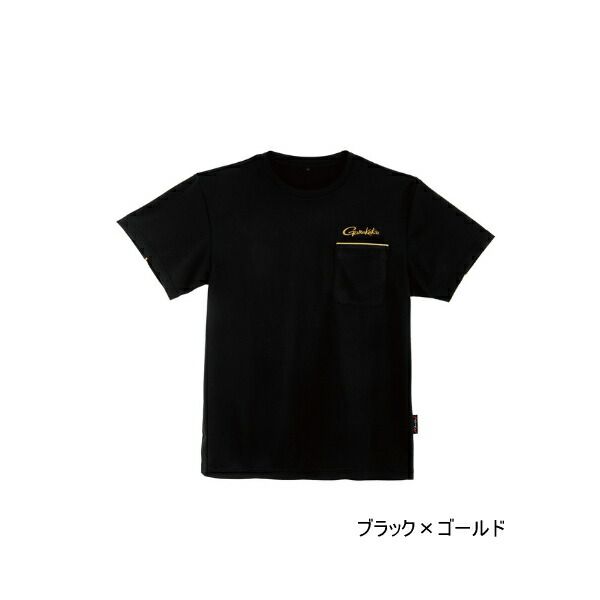 ≪ 25年3月新商品 ≫ がまかつ KM Tシャツ GM-3780 ブラック×ゴールド 5Lサイズ