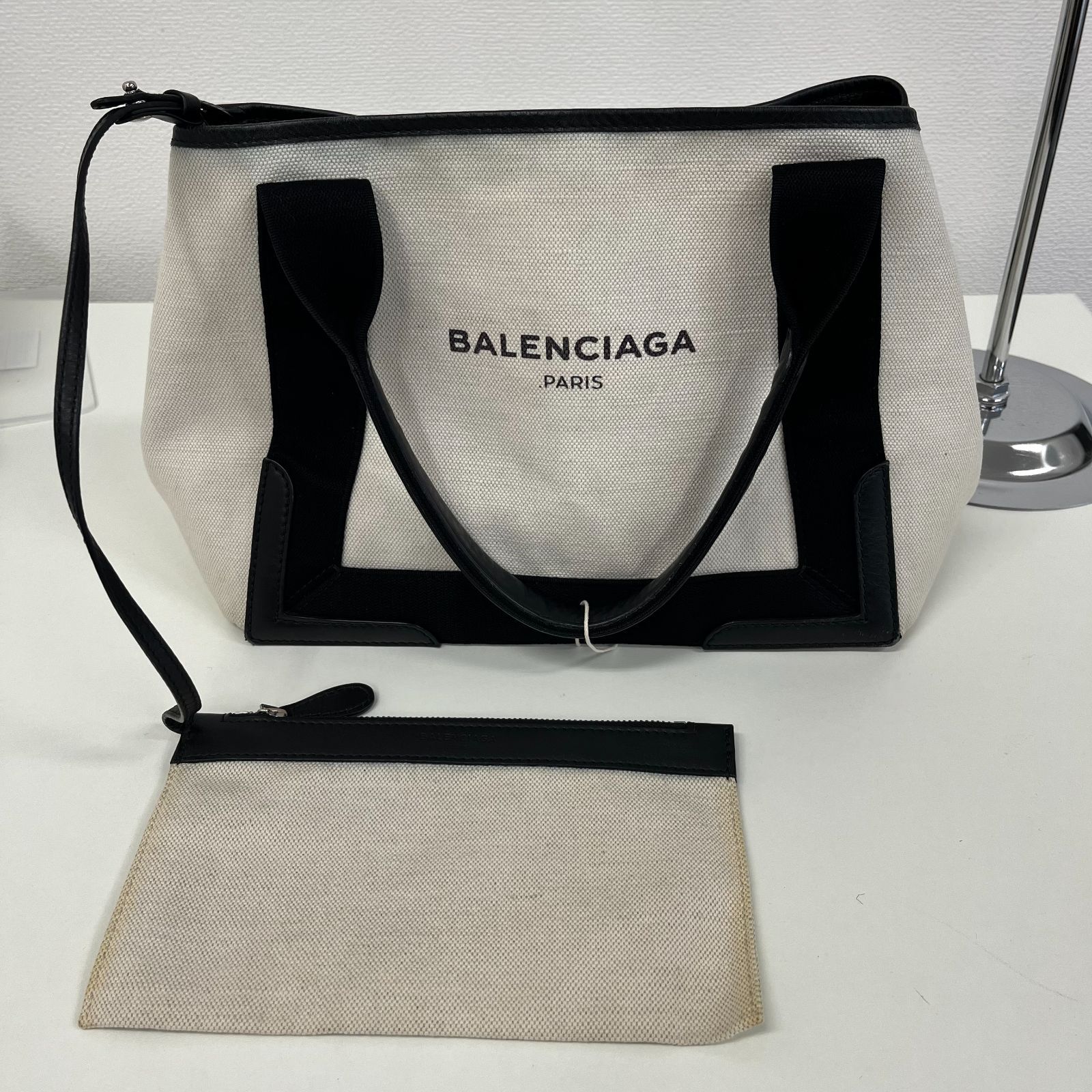 BALENCIAGA バレンシアガ ネイビーカバス トートバッグ スモール