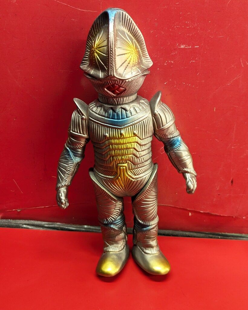 ブルマァク ブルマァクの怪獣シリーズ ウルトラセブン ボーグ星人 復刻版/銀塗装/口元赤/金/青スプレー