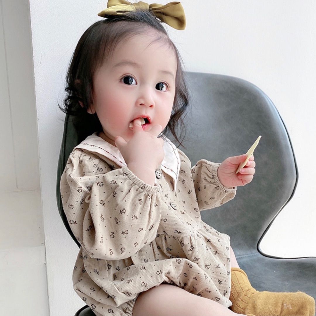 激安特価 韓国子供服 ベビー 小花柄 ロンパース 肌着 kids-nurie.com