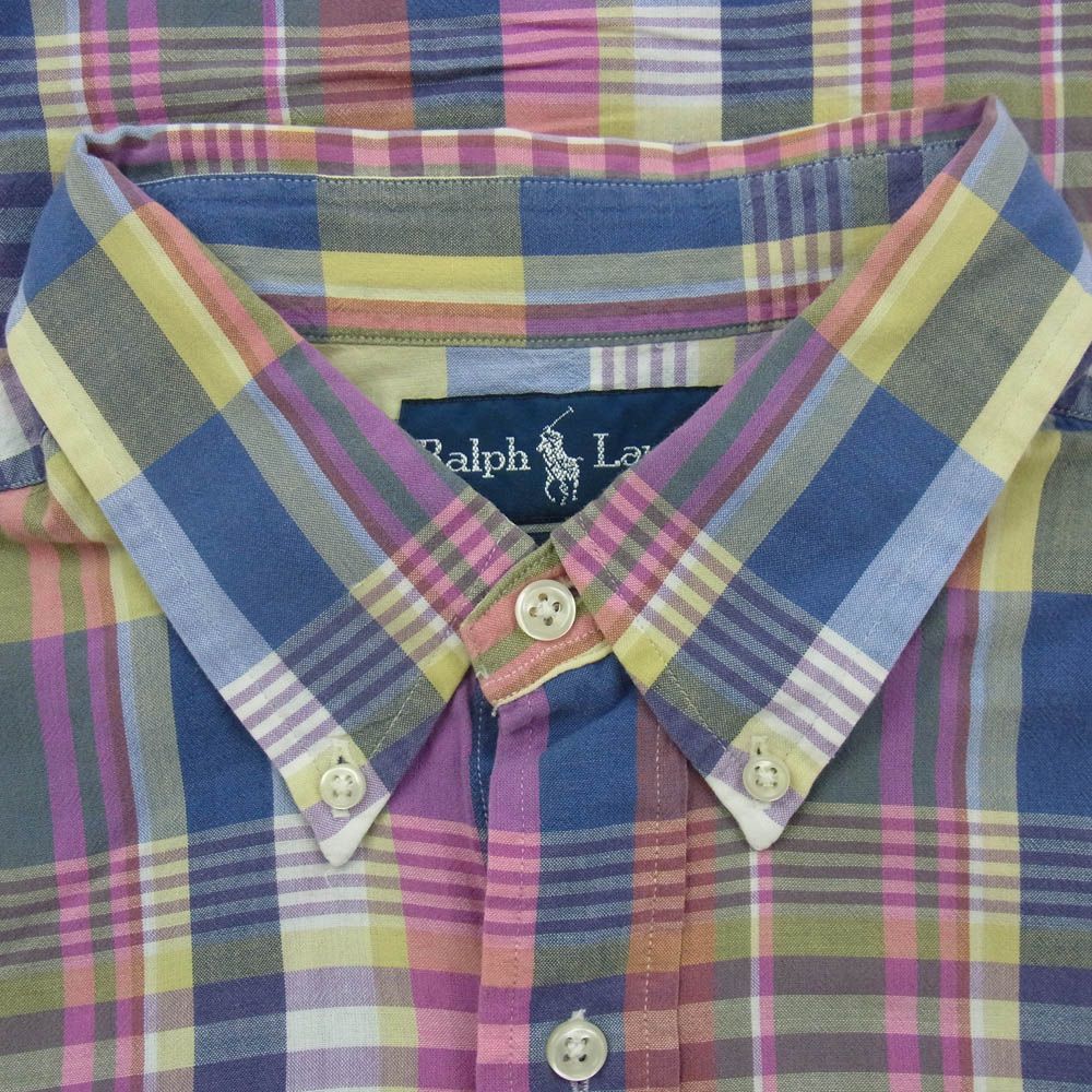 【美品】RALPH LAUREN　半袖シャツ　マルチカラー　チェック柄　M相当 POLO RALPH LAUREN by Ralph Lauren ラルフローレン ボーイズ