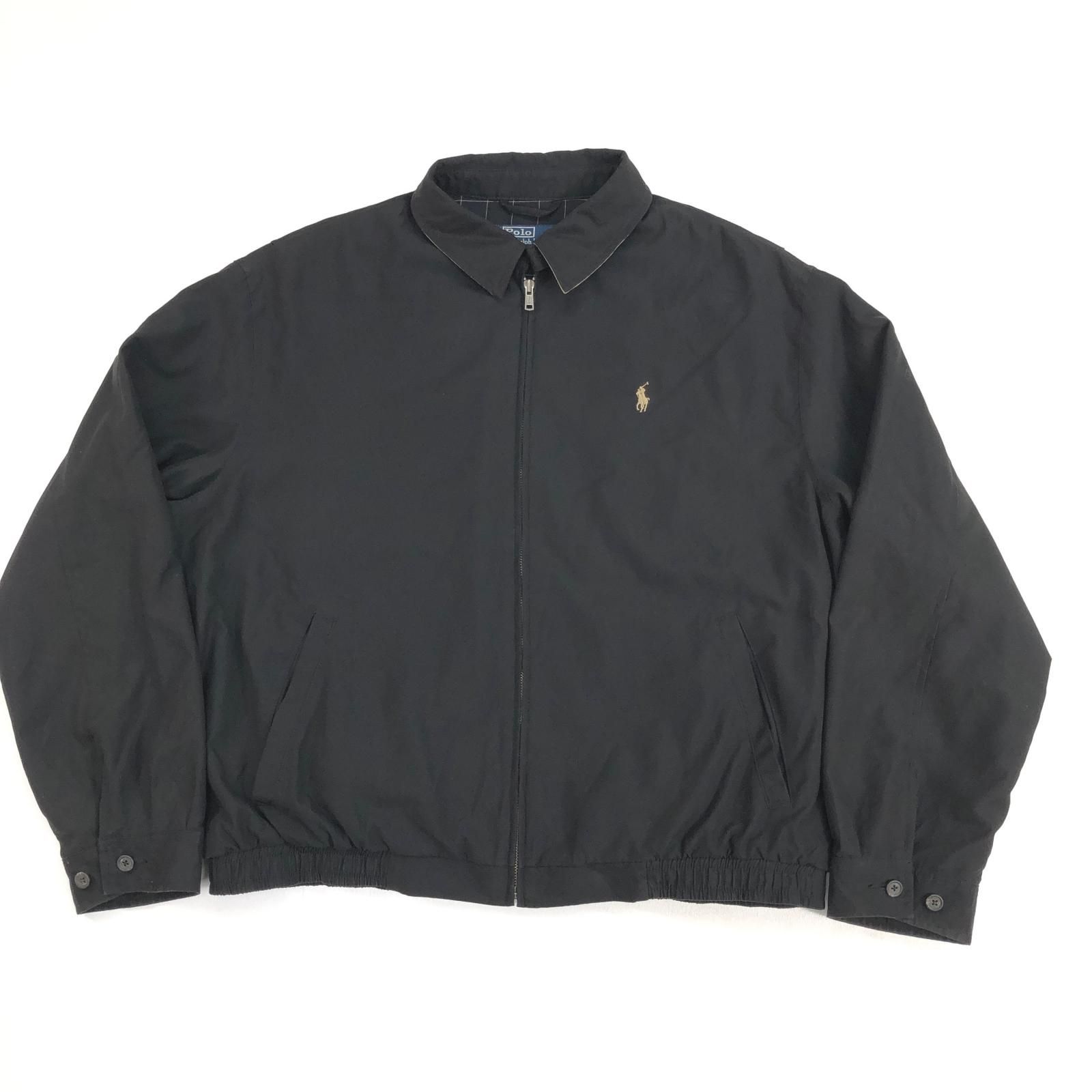 【物流センター】  POLO RALPH LAUREN | ポロ・ラルフローレン ブルゾン スウィングトップ ボックスシルエット ブラック サイズ：XL 【93】