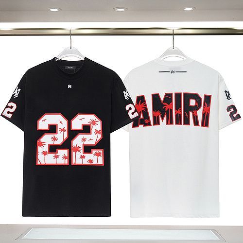 AMIRI 夏新文字ロゴプリント半袖Tシャツ