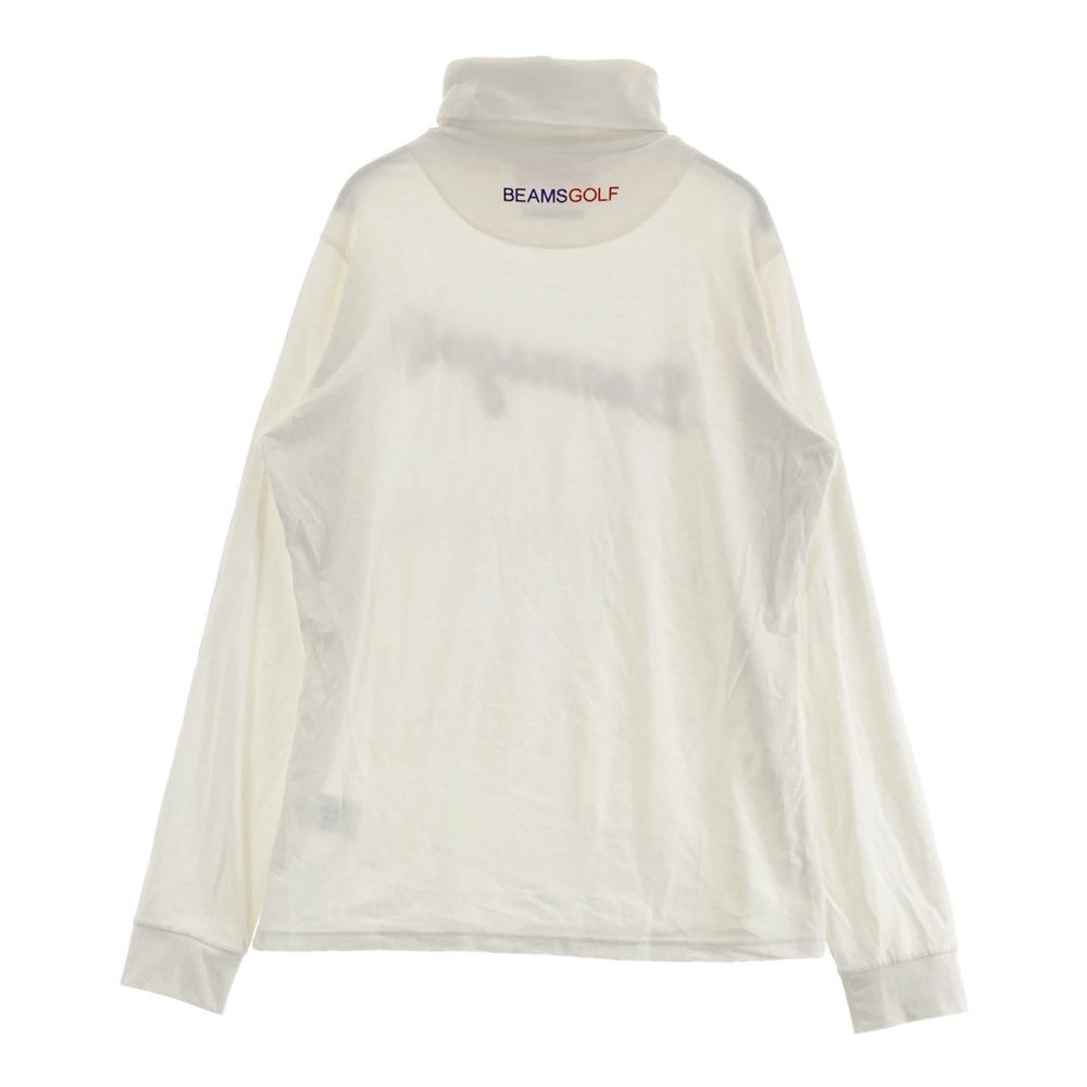 サイズ：L BEAMS GOLF ビームスゴルフ  タートルネック 長袖Tシャツ  ホワイト系 [240101417127] ゴルフウェア レディース ストスト サイズ：L BEAMS GOLF ビームスゴルフ 起毛 タートルネック 長袖