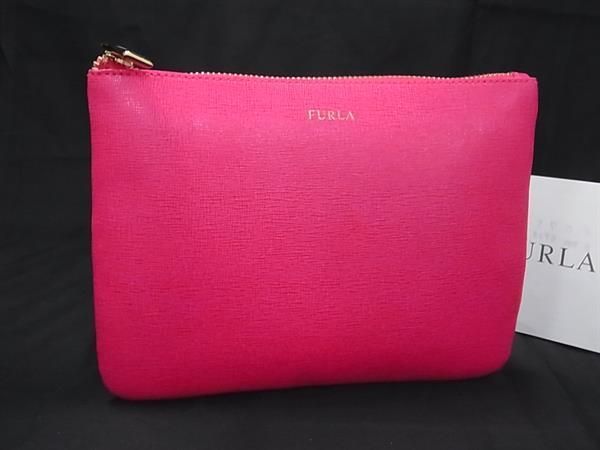 □美品□ FURLA フルラ レザー ポーチ マルチケース 小物入れ