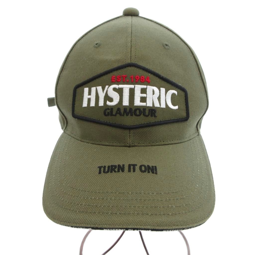 ヒステリックグラマー キャスケット コーデュロイ ロゴ 刺繍 ワッペン 黒 HYSTERIC GLAMOUR 【 SALE40％ OFF 】HYSTERIC