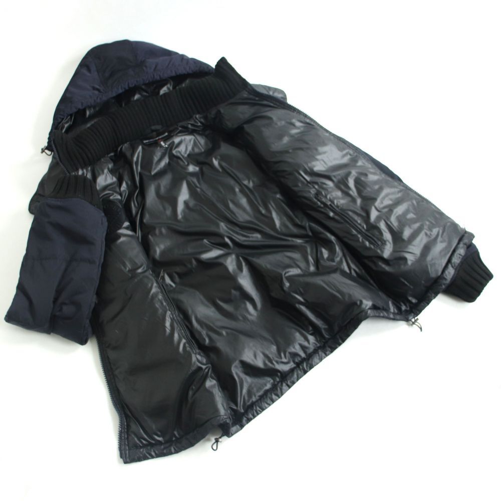 美品□黒タグ エンポリオアルマーニ Josh:Fashion Fit リバーシブル 中綿ジャケット/ブルゾン ダークネイビー×ブラック M 正規品 メンズ　t16-st10325-85tt 美品□黒タグ エンポリオアルマーニ Josh:Fashion Fit リバーシブル