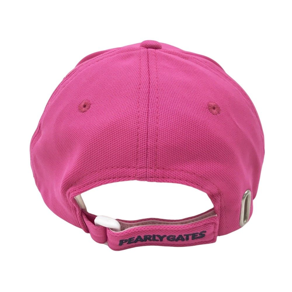 PEARLY GATES パーリーゲイツ キャップ ロゴ刺繍 ニコちゃん ピンク系