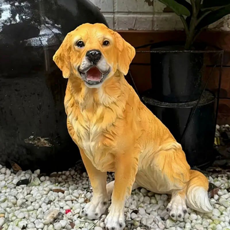 超激得，新作登場 ガーデンオーナメント ゴールデンレトリバー 置物