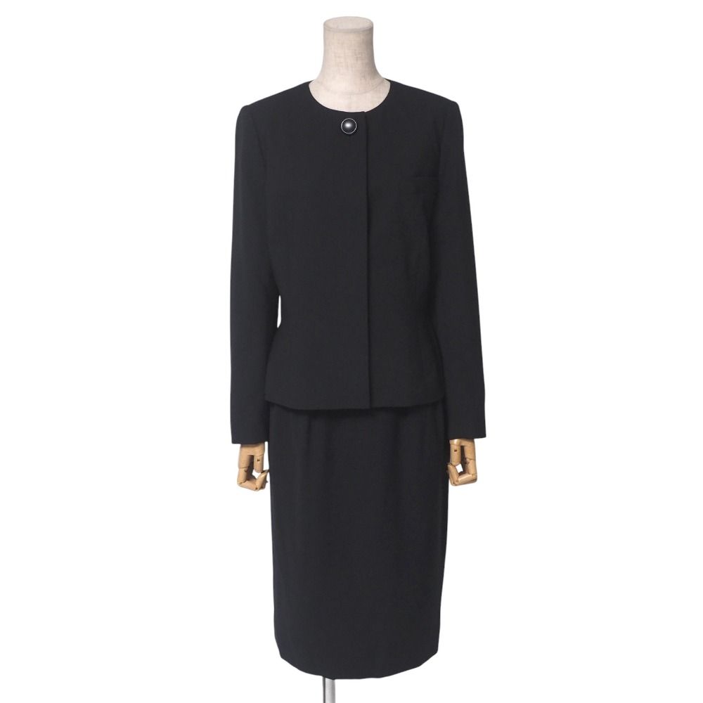 Christian Dior クリスチャンディオール スカートスーツ サイズジャケット11|スカートM セットアップ ノー ジャケット タイトスカート ブラックフォーマル セレモニースーツ ブランド古着 20250527|RA4914