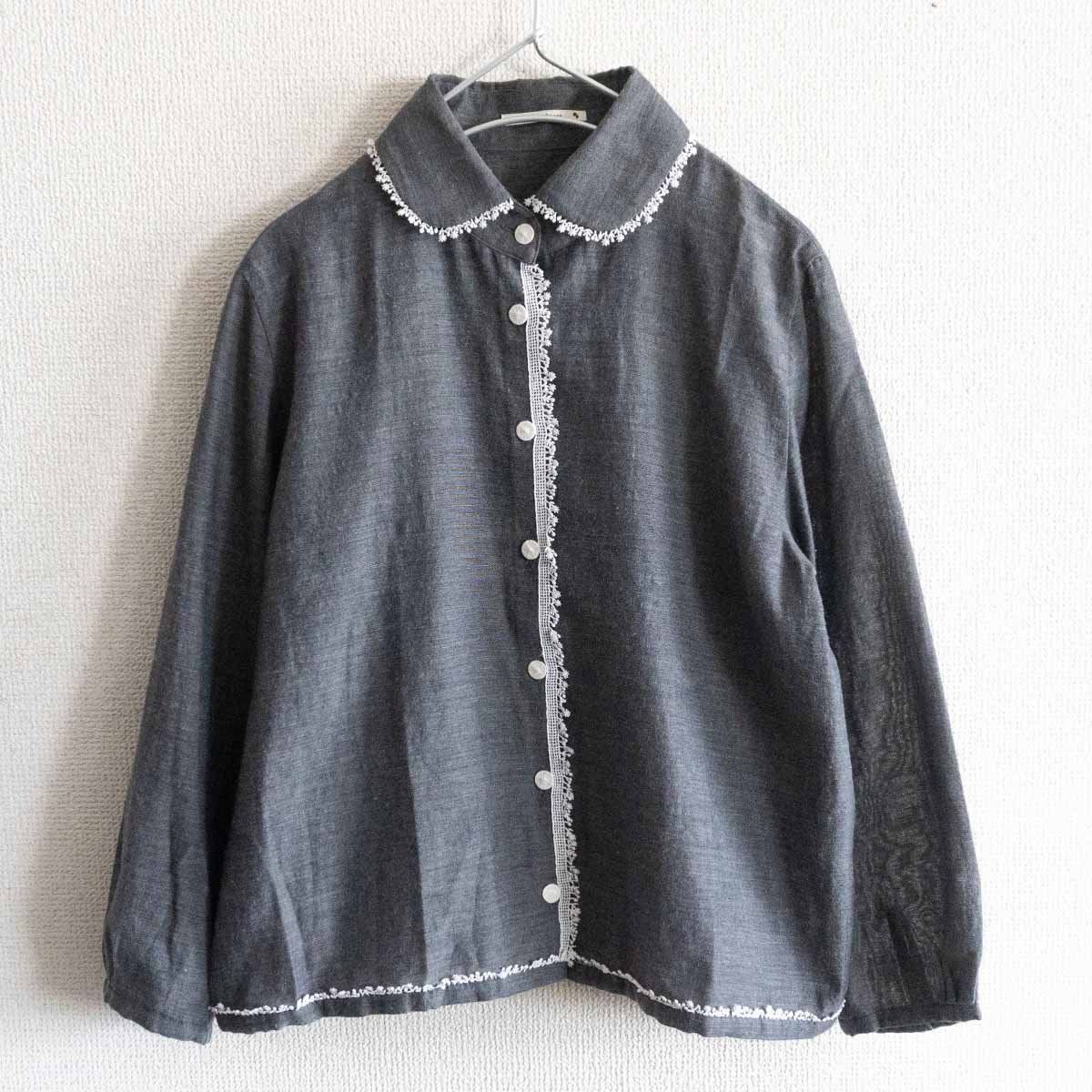 美品】mina perhonen【 ombre ブラウス】36 ミナペルホネン
