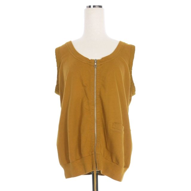 ドリスヴァンノッテン DRIES VAN NOTEN 裏毛 ジップアップベスト ジレ M マスタード