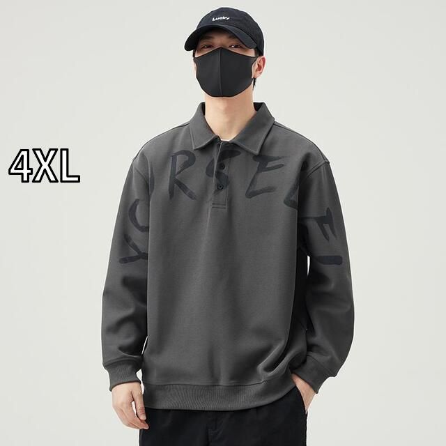 4XL 秋冬 コーデ メンズ 服 シンプル ファッション オシャレ 大人 かっこいい 大きいサイズ ストリート 紳士服 スウェットシャツ ゆったり カジュアル プリント プルオーバー 長袖 トップス ジャケット アウター