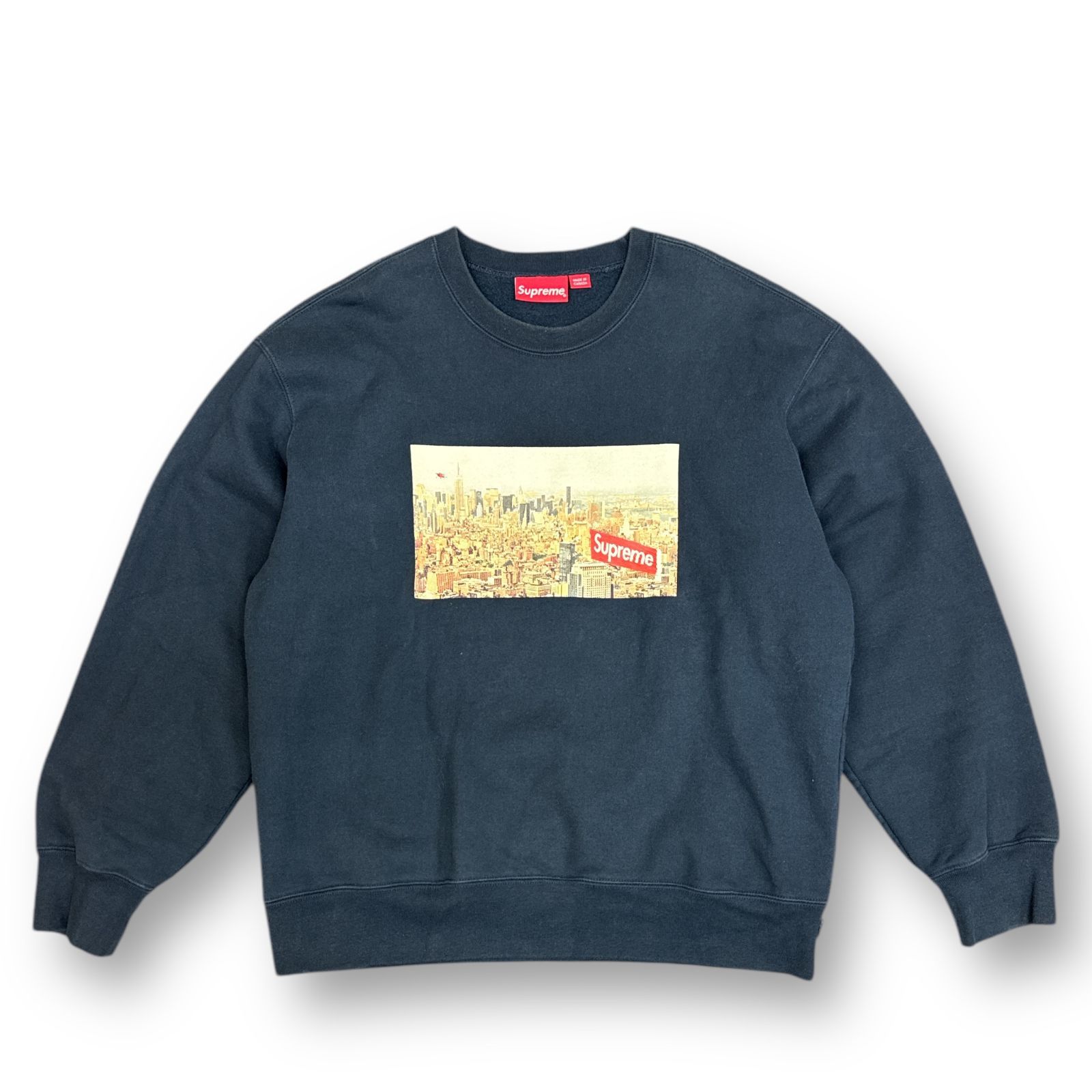 国内正規 SUPREME 20AW Aerial Crewneck フロントプリント スウェット エアリアル クルーネック シュプリーム ネイビー M  80779A3 - メルカリ