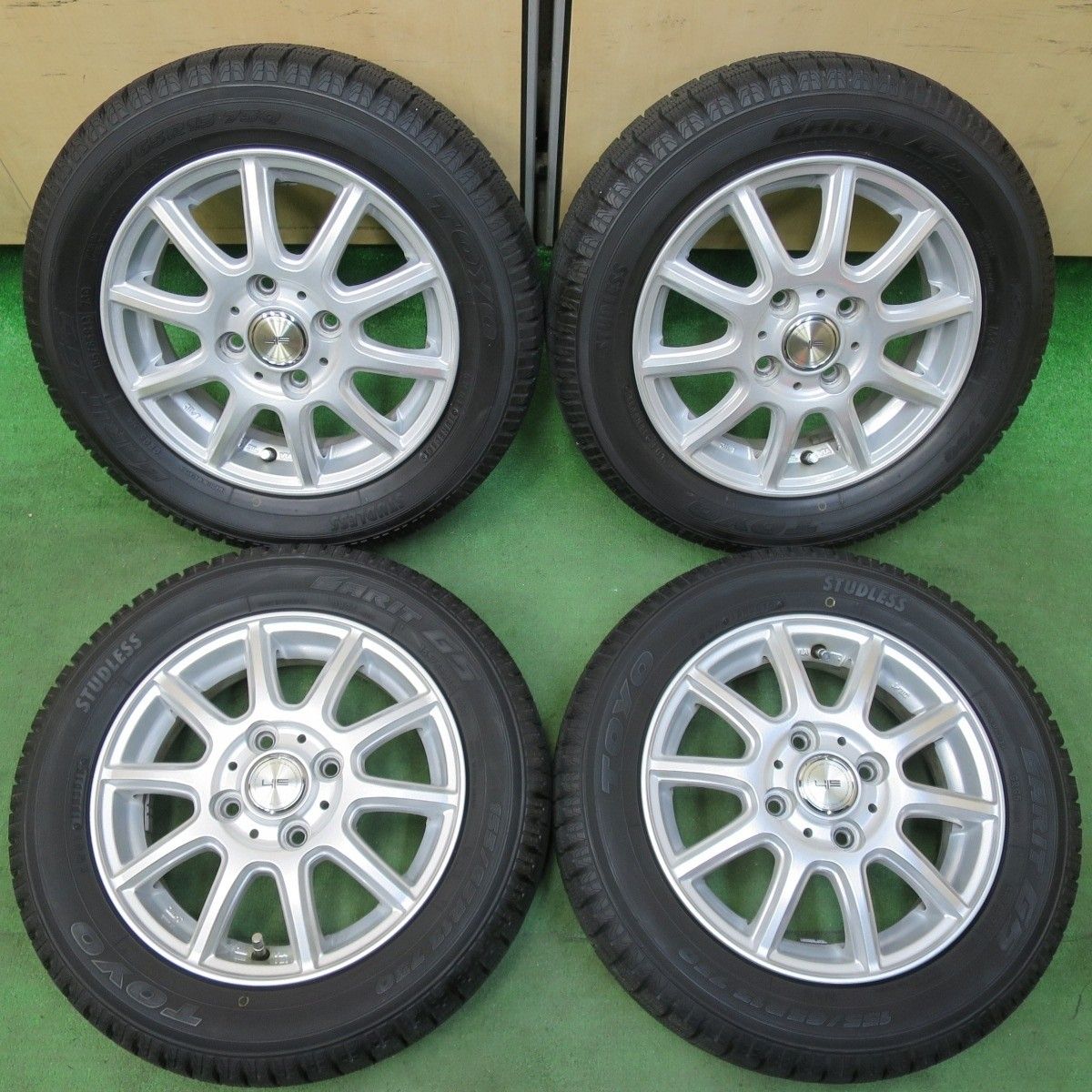 バリ溝スタッドレス付 タイヤホイール4本セット　155/65R13 pcd110 バリ溝スタッドレス付 タイヤホイール4本セット 155/65R13