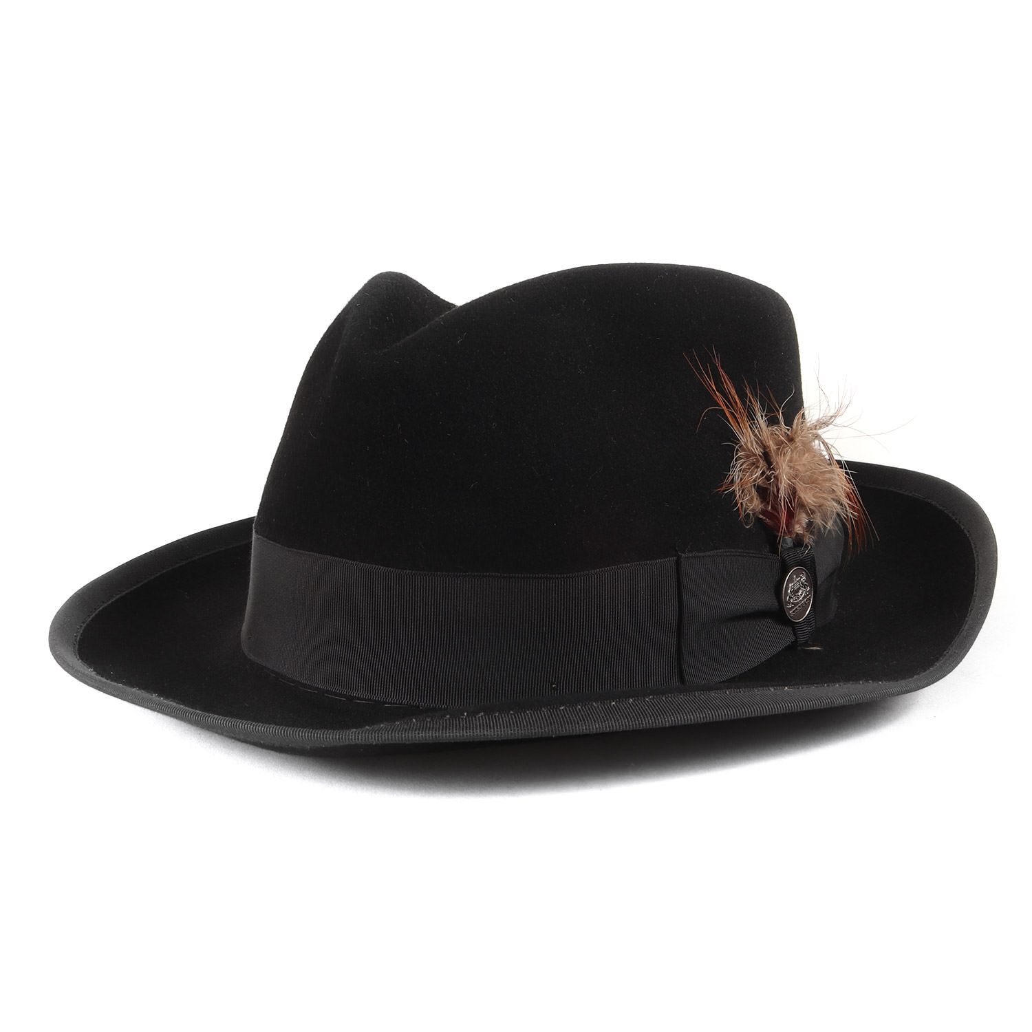 STETSON ステットソン ハット サイズ:57 150周年記念 ウィペット ウール 中折れハット whippet フェルト 帽子 ブラック 黒 アメリカ製【メンズ】