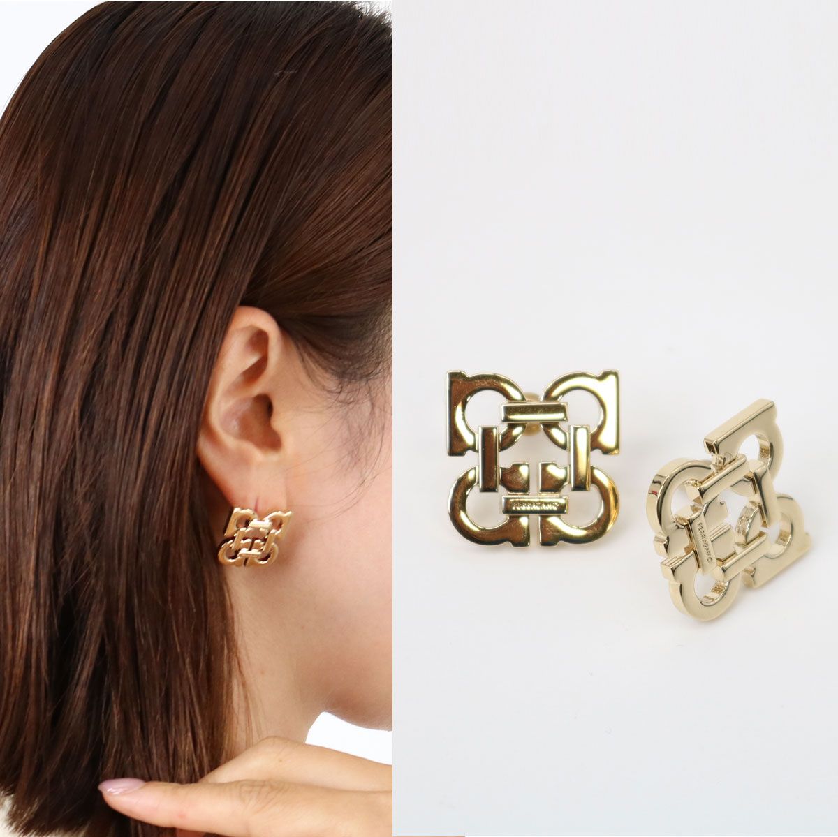 SALVATORE FERRAGAMO サルヴァトーレ フェラガモ 76 0861 785134 ガンチーニピアス GOLD アクセサリー プレゼント ギフト ブランド