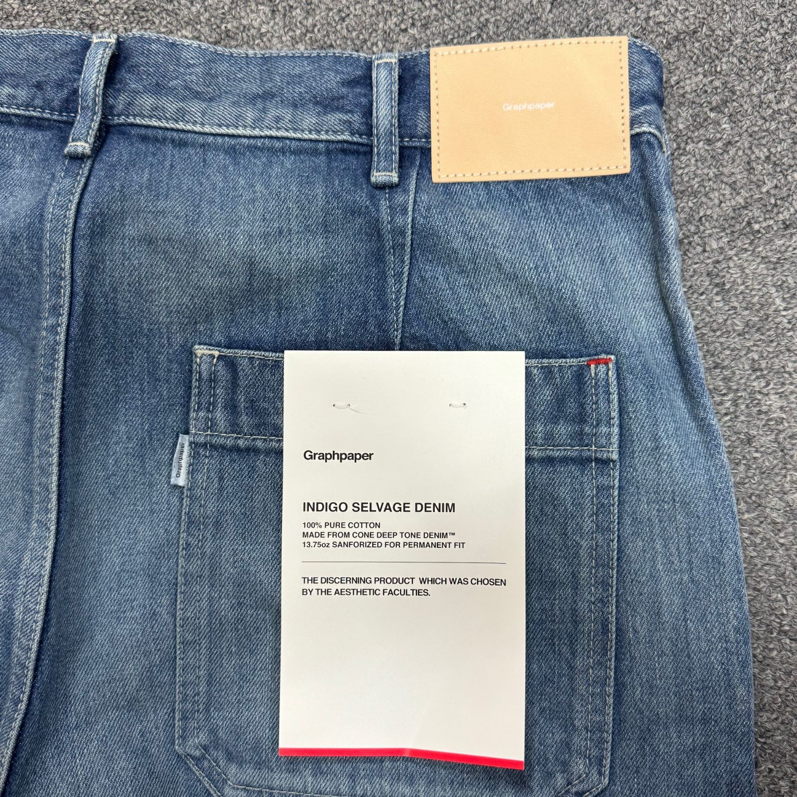 定価35200円 新品 Graphpaper 23AW Selvage Denim Cargo Pants DARK 