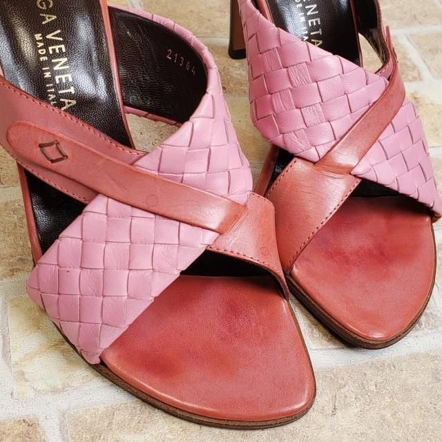 ボッテガヴェネタ ☆ レザー イントレチャート サンダル ミュール 37.5