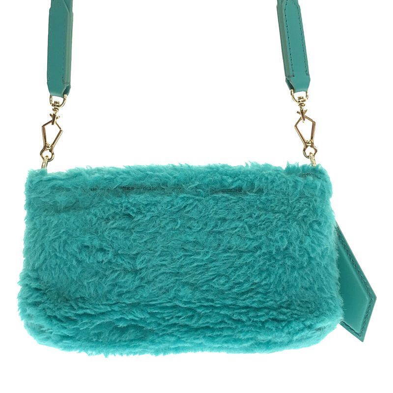 【美品】  Max Mara / マックスマーラ | テディ ウォレットバッグ ボア ショルダーバッグ | ターコイズ | レディース 美品】 Max Mara / マックスマーラ | テディ ウォレットバッグ ボア